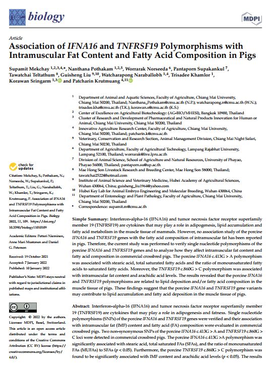Association of FTH and EPOR gene polymorphisms with litter size traits in pigs