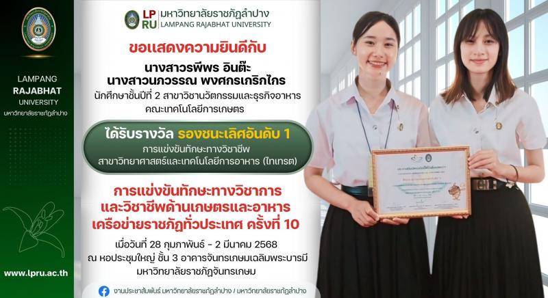 ขอแสดงความยินดีกับนักศึกษาสาขาวิชานวัตกรรมและธุรกิจอาหาร